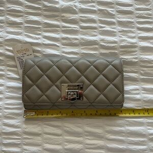 Michael Kors Gray Leather Wallet